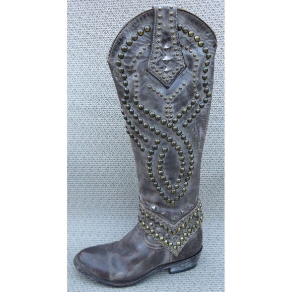 Old Gringo Belinda Womens Size 7 B Brown Studded 18.5" Tall Western Boots - Picture 15 of 16